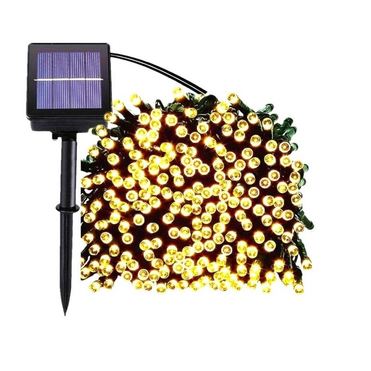 GENERICO - Luces Solares Guirnalda 200 Led calidas 20 Metros