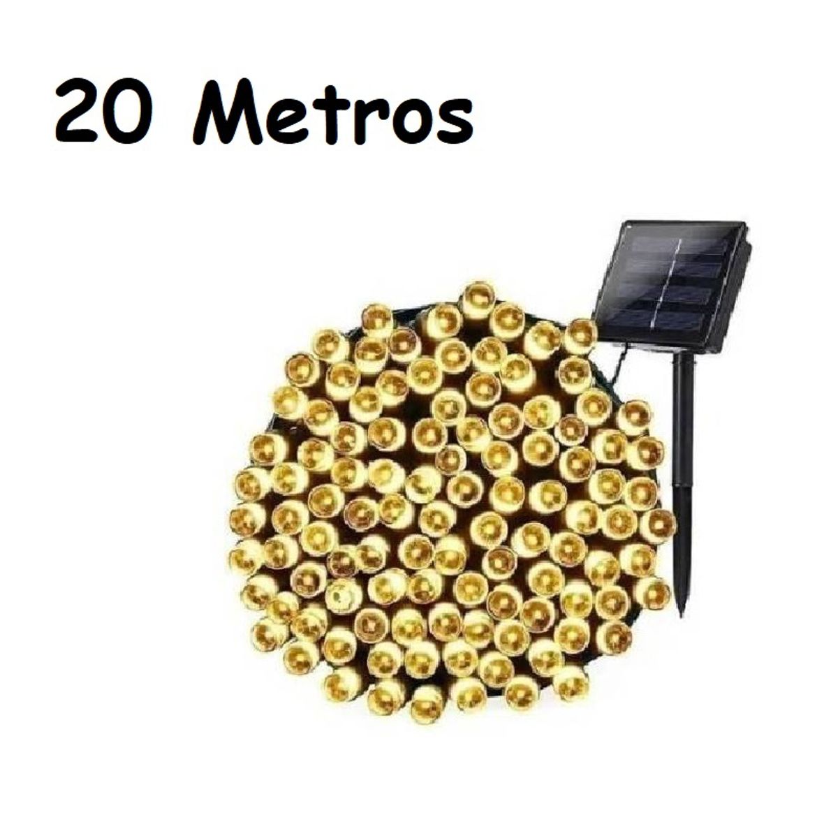 GENERICO - Luces Solares Guirnalda 200 Led calidas 20 Metros