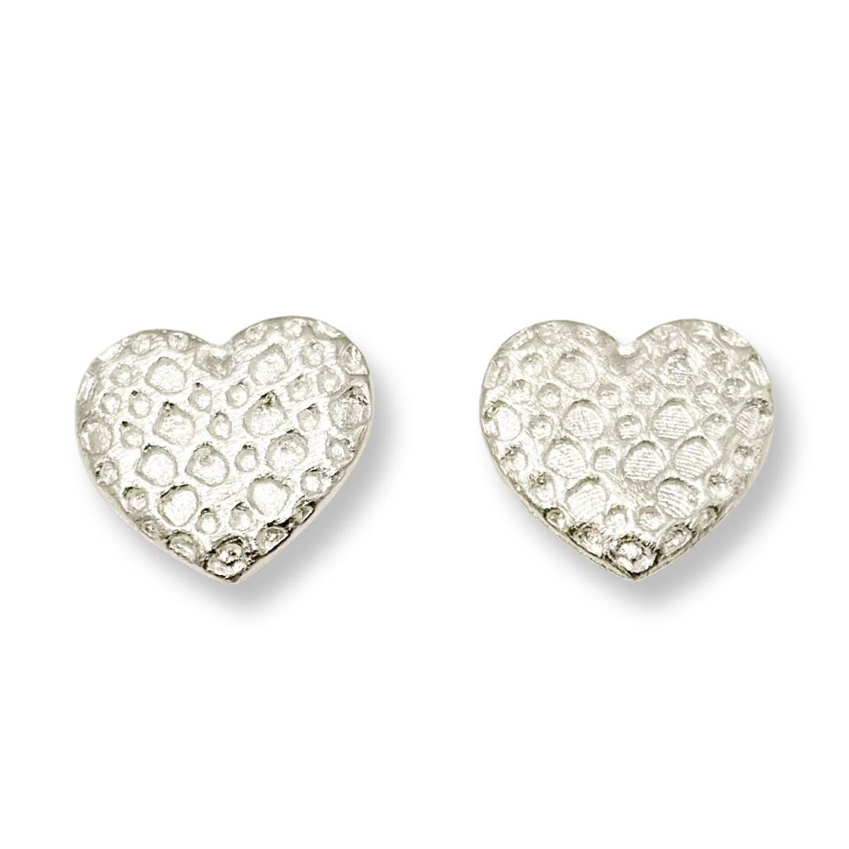 GENERICO - Aros Corazón Grande Plano Plata Ley 925 Mas Caja De Regalo