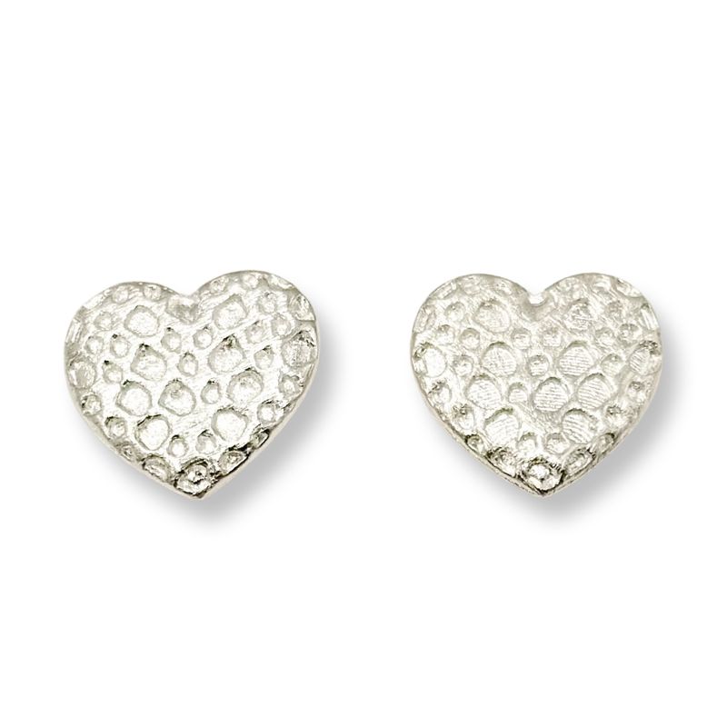 GENERICO - Aros Corazón Grande Plano Plata Ley 925 Mas Caja De Regalo
