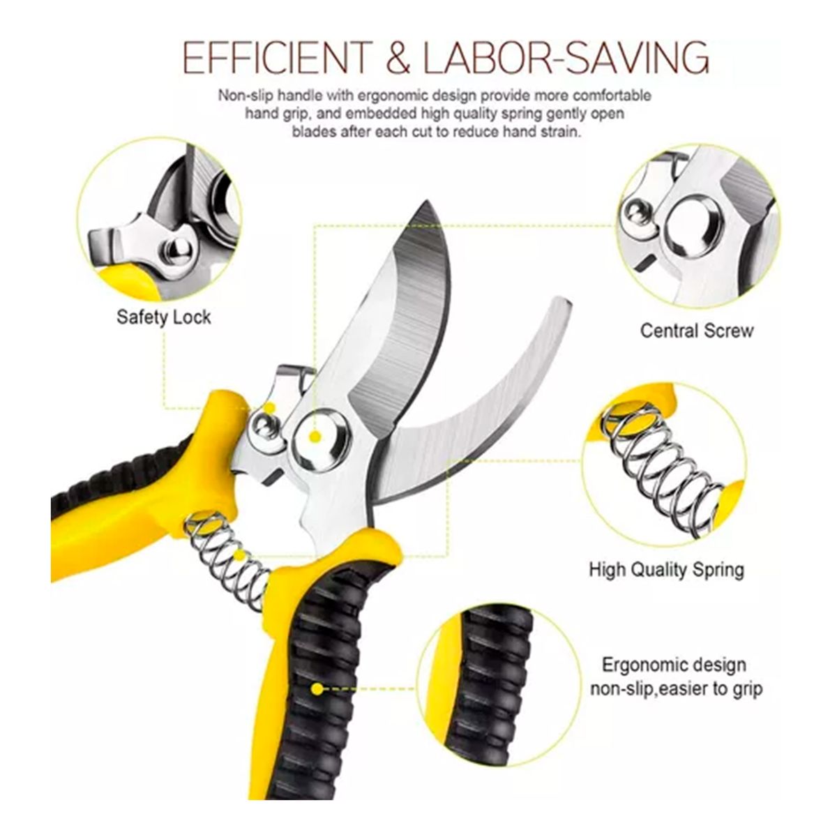 GENERICO - Kit Profesional 3 Tijeras De Podar