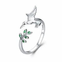 TODOJOYAS - Anillo Plata 925 Colibri Picaflor Ave