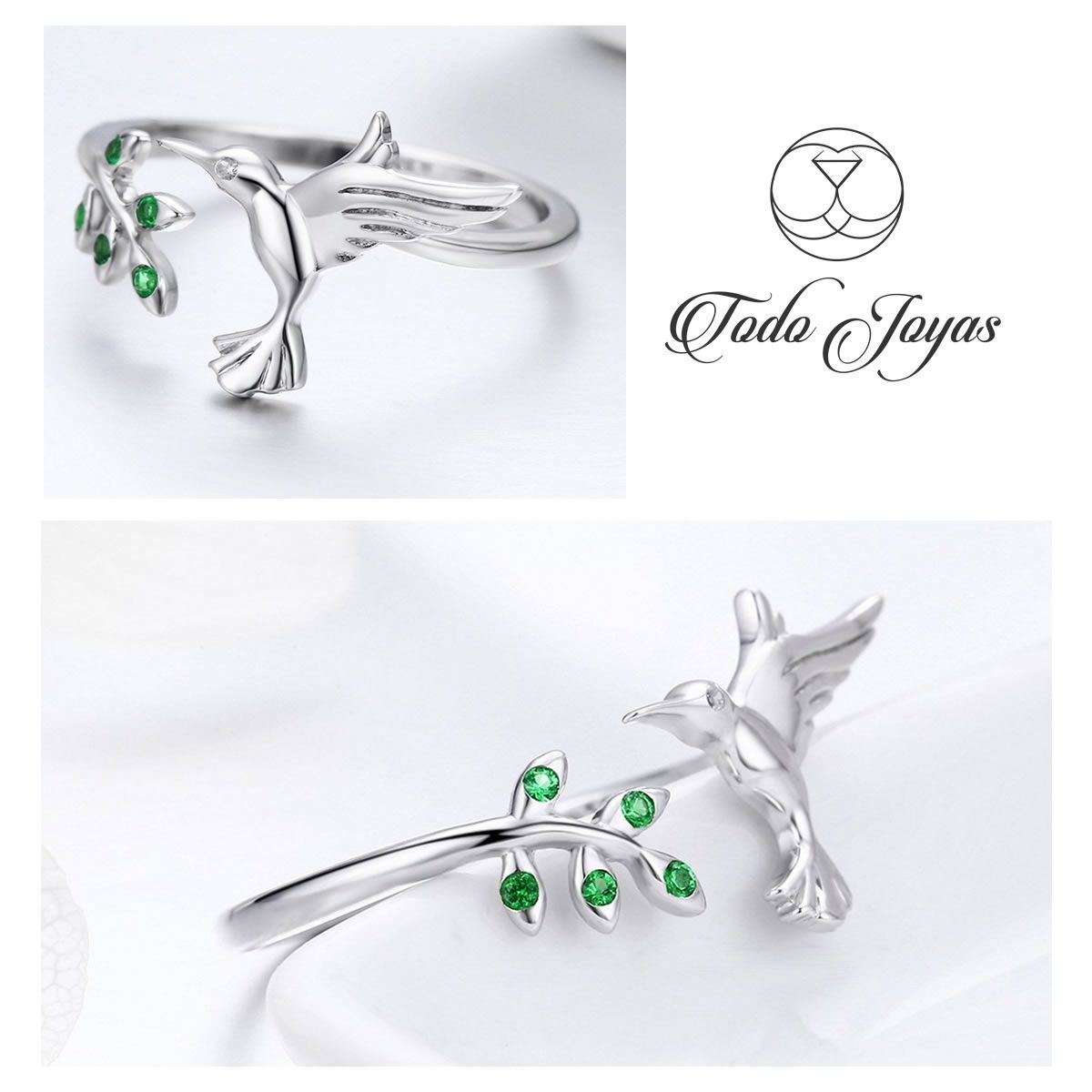 TODOJOYAS - Anillo Plata 925 Colibri Picaflor Ave
