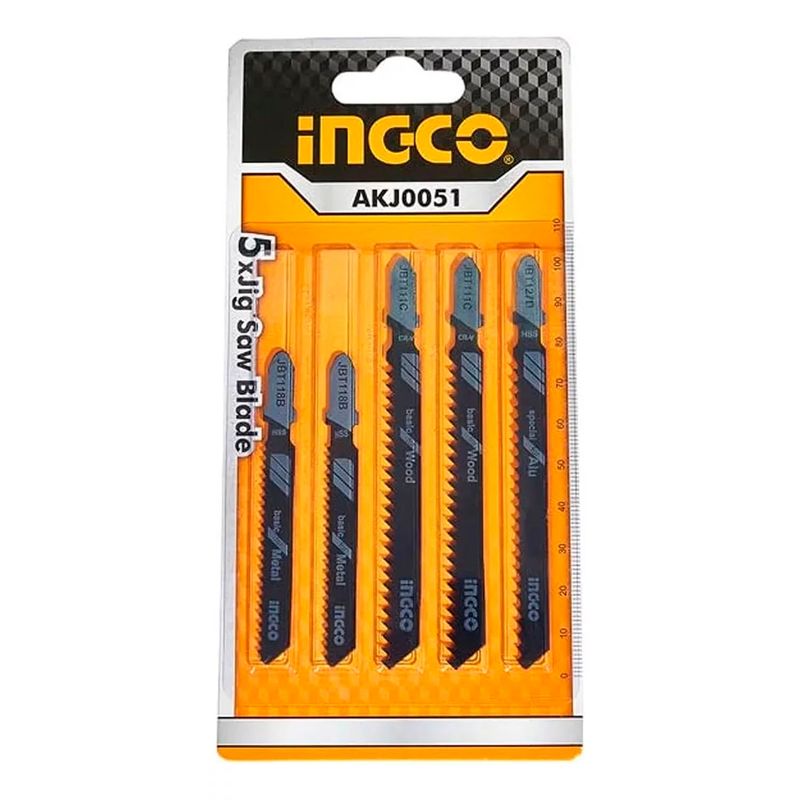 INGCO - Set Juego De Hojas Para Sierra Caladora 5 Pcs Ingco Akj0051