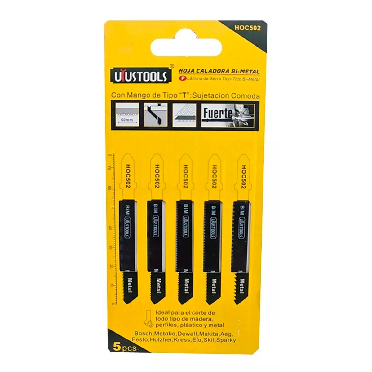 UYUSTOOL - Set Jgo De Hojas Bimetal P Sierra Caladora 5pcs Uyustools