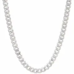 TODOJOYAS - Cadena Plata 925 4mm 60cm Unisex Modelo Grumet