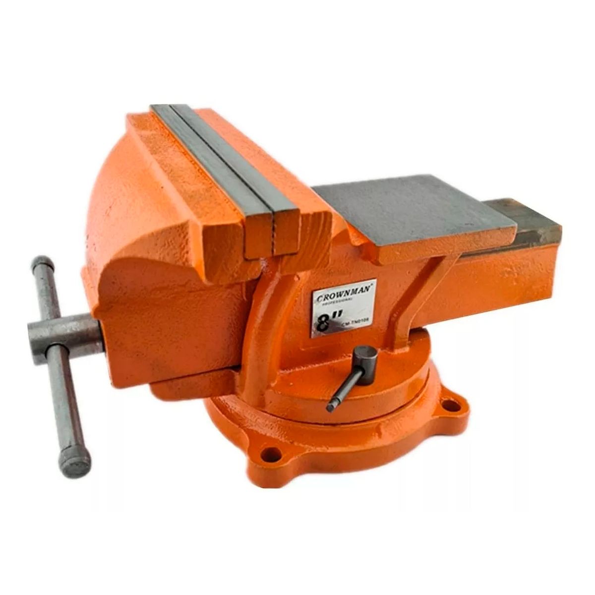 GENERICO - Tornillo De Banco Mecanico Base Giratoria 8 Pulgadas Crownman