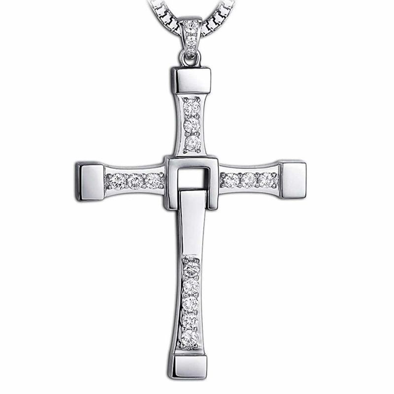TODOJOYAS - Colgante Cruz de Dominic Toretto Grande Acero 75x45mm