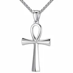 TODOJOYAS - Colar Colgante Cruz Egipcia Ankh Acero 50mm