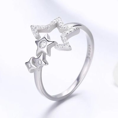 Imagen 2 del producto Anillo Plata 925 Estrellas Ajustable