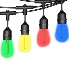 WANT - Guirnalda Exterior 10 Metros RGB 10 Soquetes