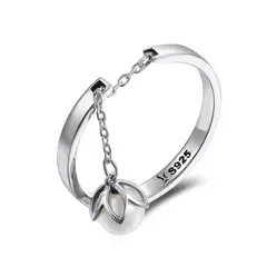 TODOJOYAS - Anillo Plata 925 Flor y Perla Ajustable