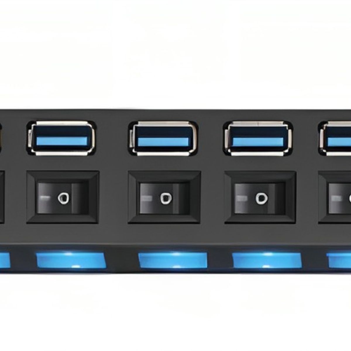 TECNOLAB - HUB USB 3.0 7 PUERTOS DE ALTA VELOCIDAD CON INDICADOR LED