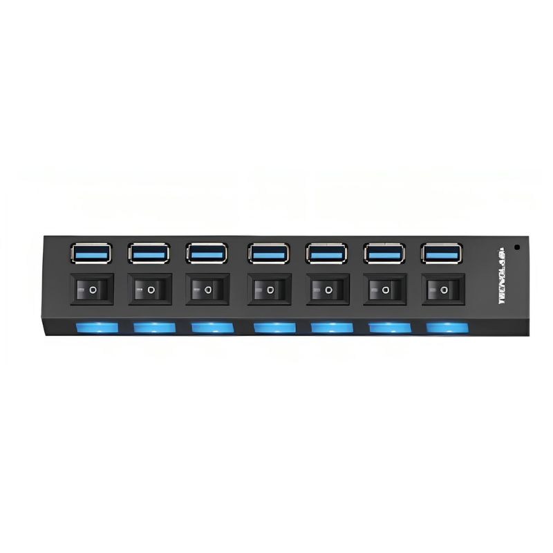 TECNOLAB - HUB USB 3.0 7 PUERTOS DE ALTA VELOCIDAD CON INDICADOR LED