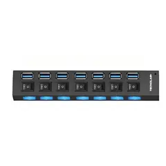 TECNOLAB - HUB USB 3.0 7 PUERTOS DE ALTA VELOCIDAD CON INDICADOR LED