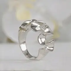 GENERICO - TALLA 14 Anillo moderno para mujer hecho en plata 950