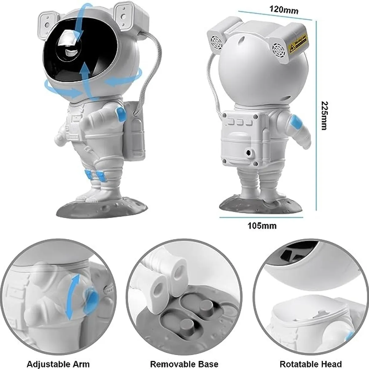 GENERICO - Proyector De Galaxia Astronauta Estrellas Led Y Sonido Bluetooth