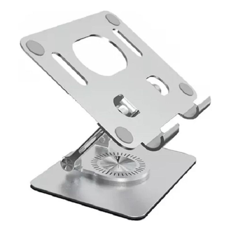 GENERICO - Soporte Escritorio Aluminio Ajustable Plegable Tablet iPad 260044Plata
