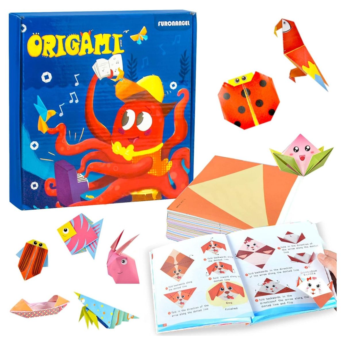 PANGUI TOYS - Origami 108 hojas con manual