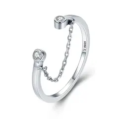 TODOJOYAS - Anillo Plata 925 Arco con Circones Ajustable