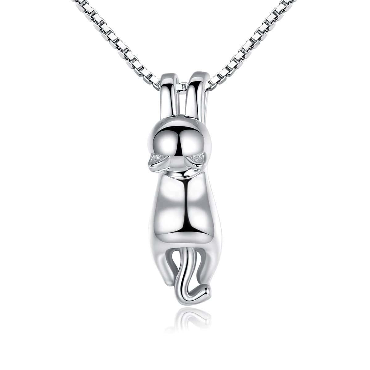 TODOJOYAS - Collar Plata 925 Gatito Jugueton