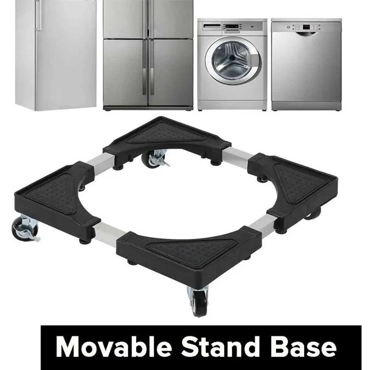 GENERICO - Base Con Ruedas Para Refrigeradores Lavadoras Multiusos.