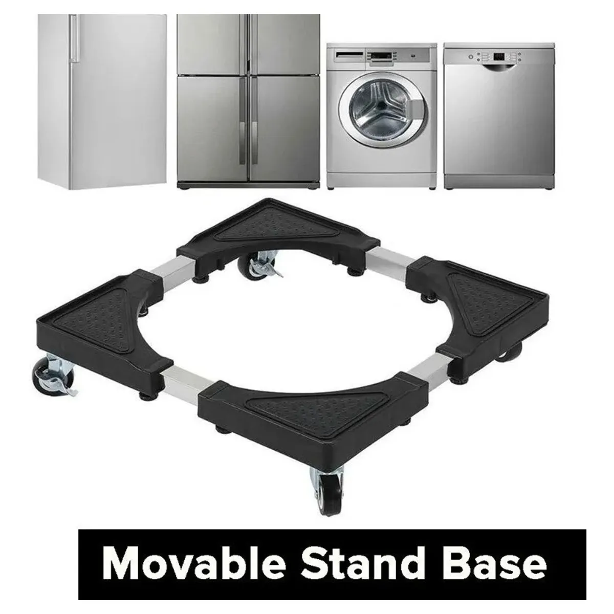 GENERICO - Base Con Ruedas Para Refrigeradores Lavadoras Multiusos.