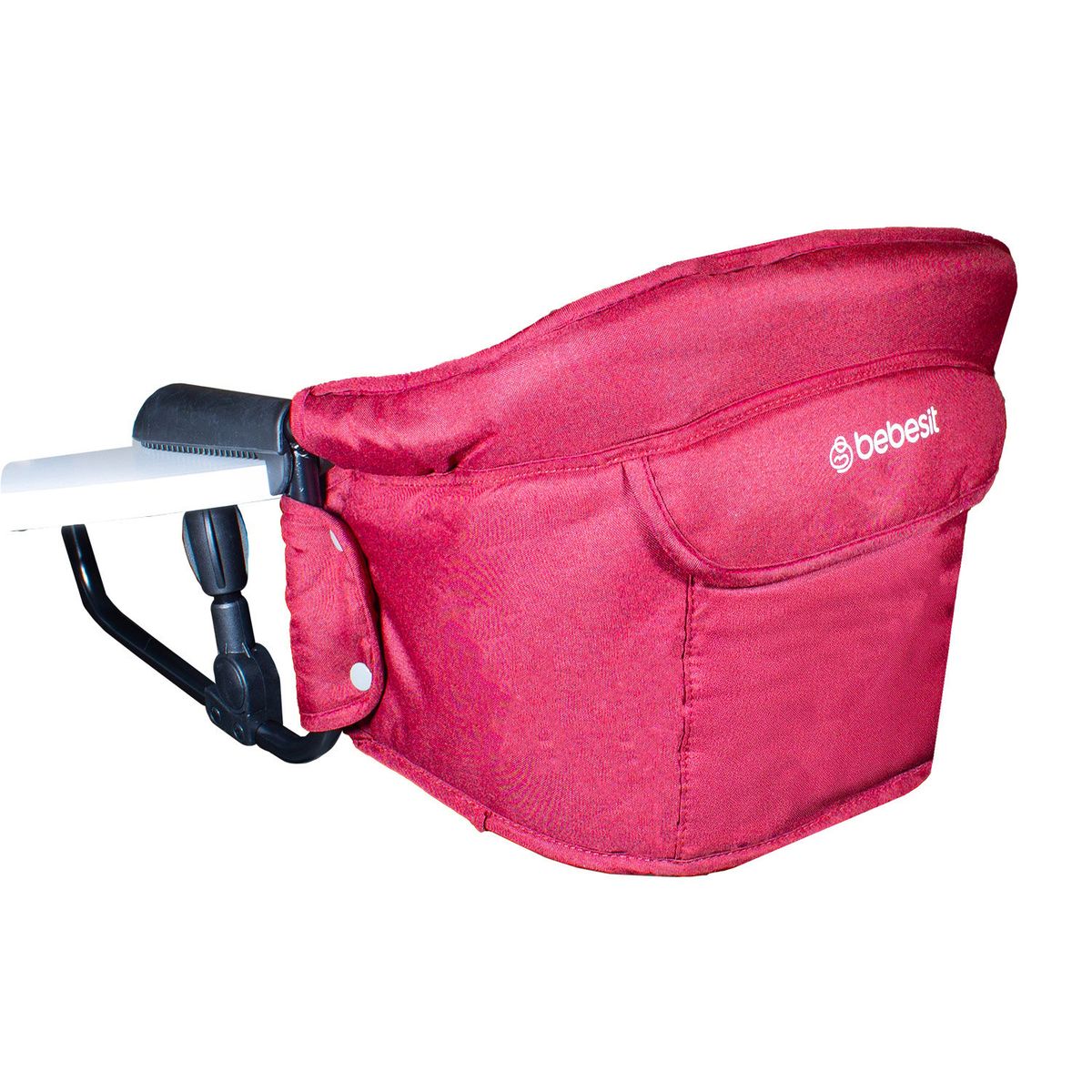 BEBESIT - Silla de Comer Eat & Bear Roja Sujeción de Mesa Portable
