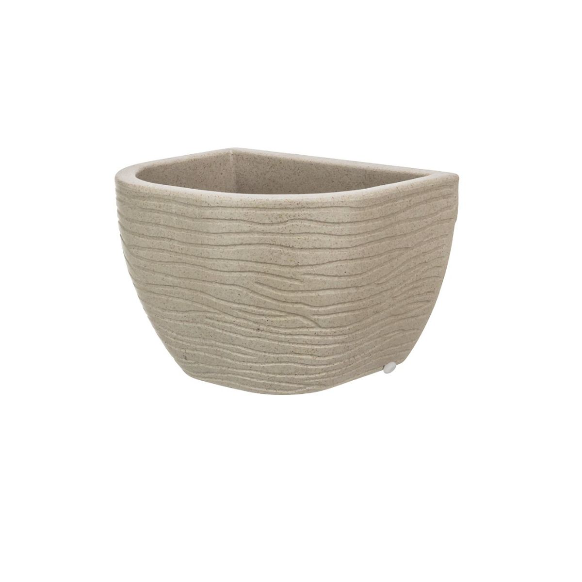 FLORIDIS - MACETERO FLORIDIS BEIGE EFECTO PIEDRA  TIESTOS DE PARED 17CM ALTO CON PLATO
