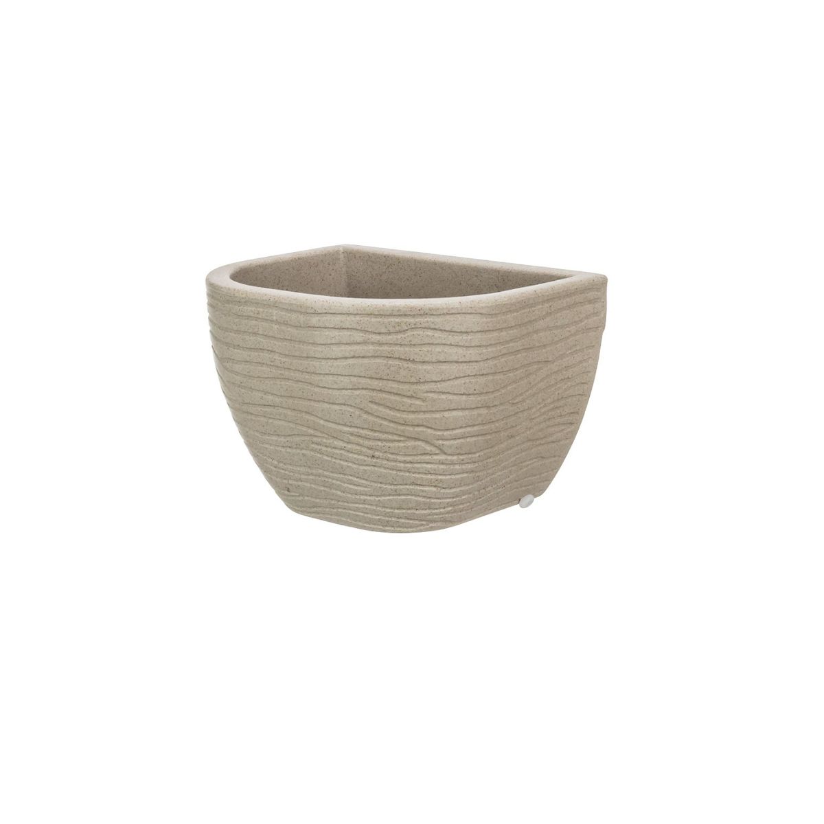 FLORIDIS - MACETERO FLORIDIS BEIGE EFECTO PIEDRA  TIESTOS DE PARED 17CM ALTO CON PLATO