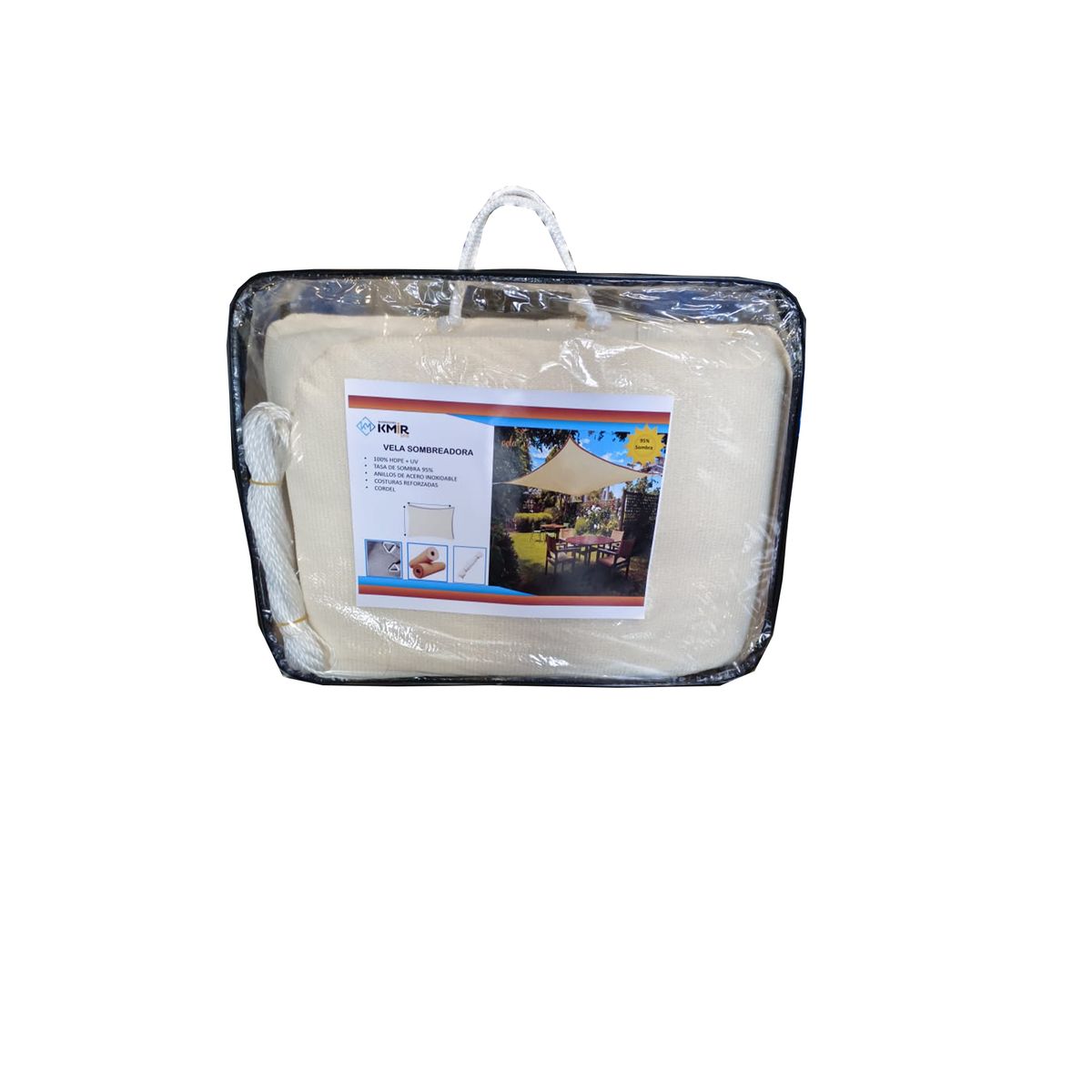 GENERICO - Vela Sombreadora 3x6 HDPE Rectangular Sombra 95