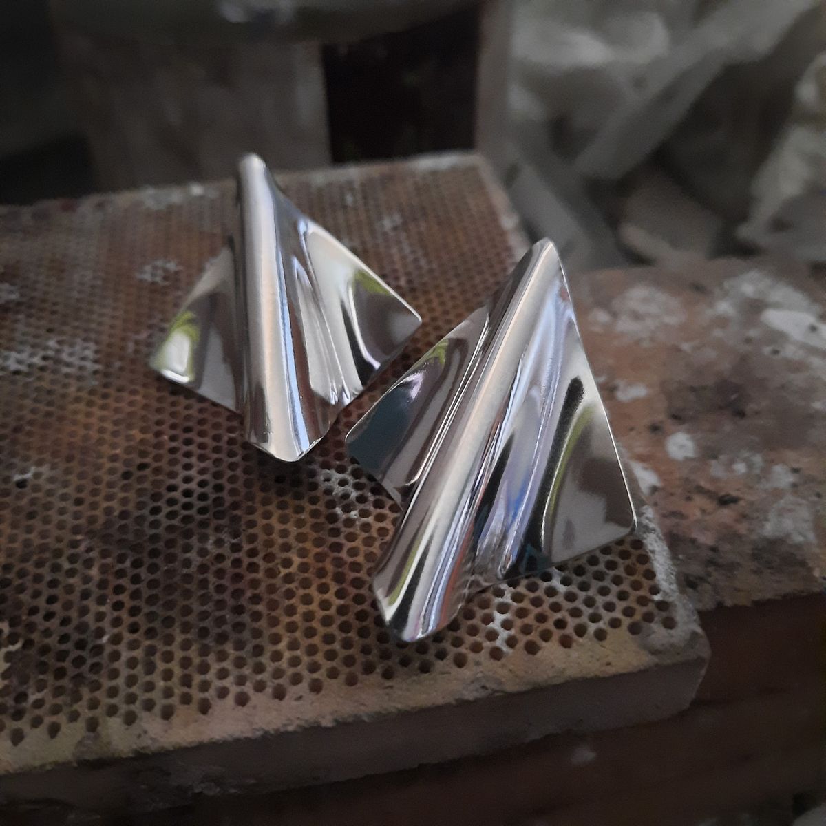 GENERICO - Aros de Plata 950 Mujer Geométricos