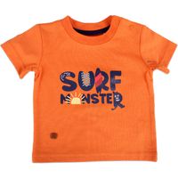 Polera Manga Corta Bebe Niño Naranja