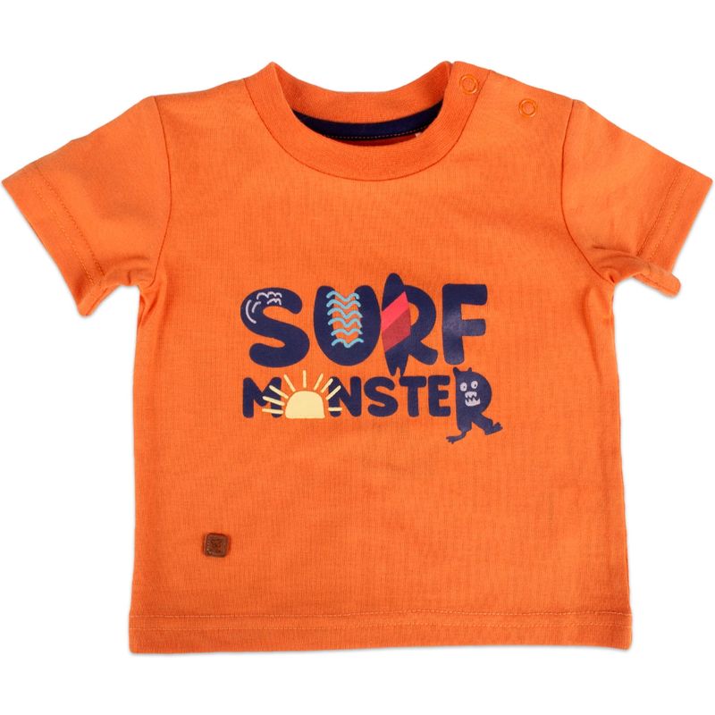 PILLIN - Polera Manga Corta Bebe Niño Naranja Pillin PILLIN
