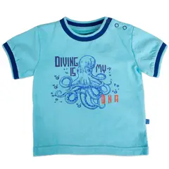 PILLIN - Polera Bebe Niño Turquesa