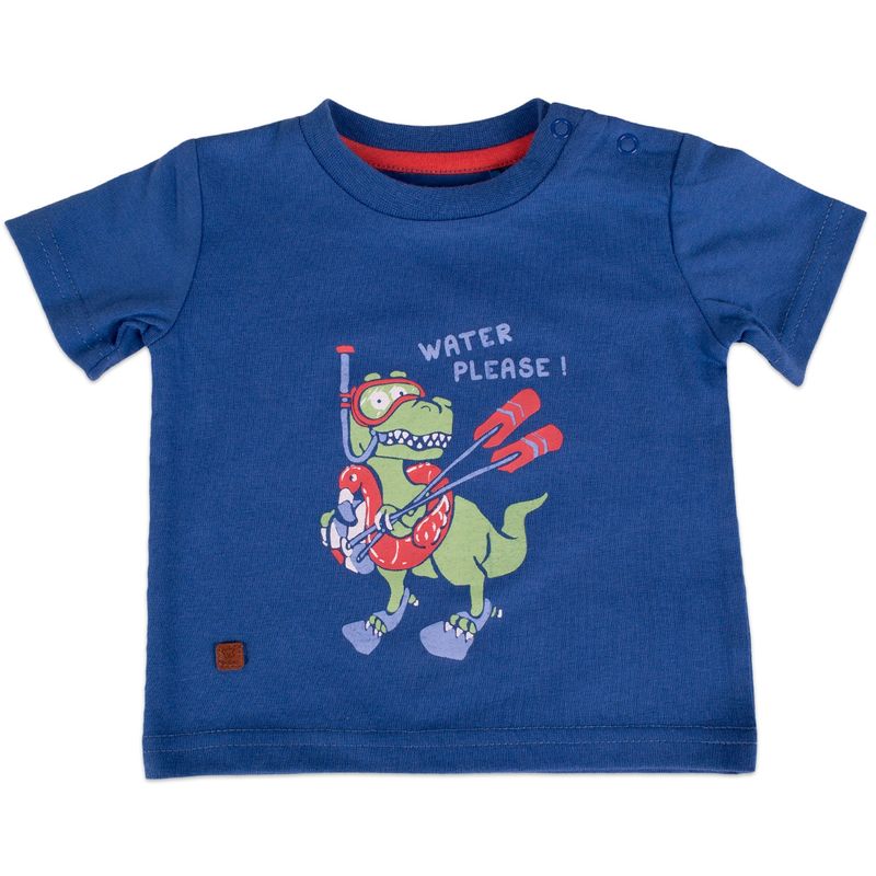 PILLIN - Polera Manga Corta Bebe Niño Azul Pillin PILLIN