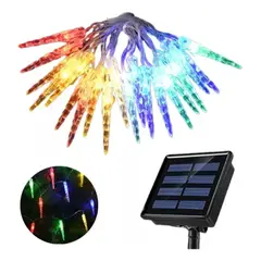 GENERICO - Guirnalda Solar Carámbano Multicolor 6m Navidad