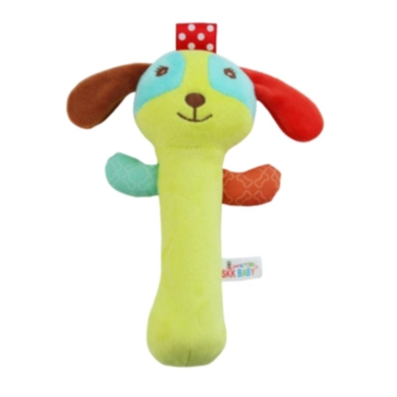 TEDMIMAK - Peluche Sonajero y Apretable para Bebés Tedmimak Perro