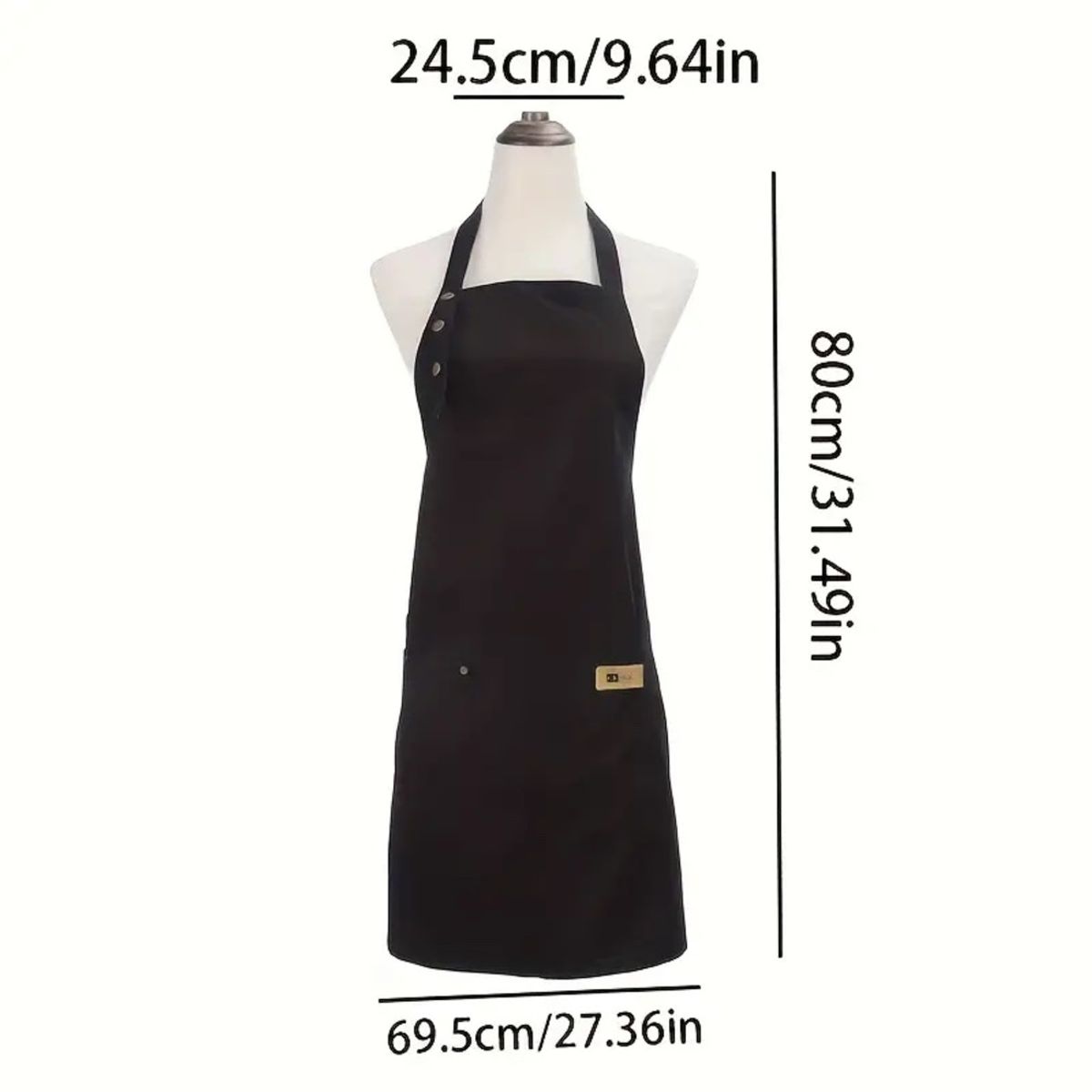 CHEF OUTFITTERS - Pechera Urbana Negra Cocina - Salon - Parrilla CHEF OUTFITTERS