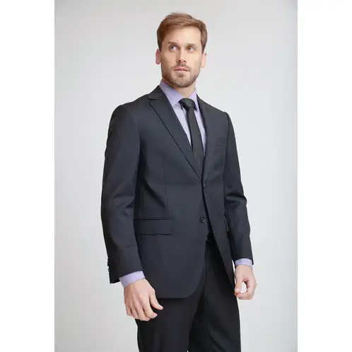TRIAL - Chaqueta Hombre Formal Lana S100'S Liso Regular Mix&Color Negro
