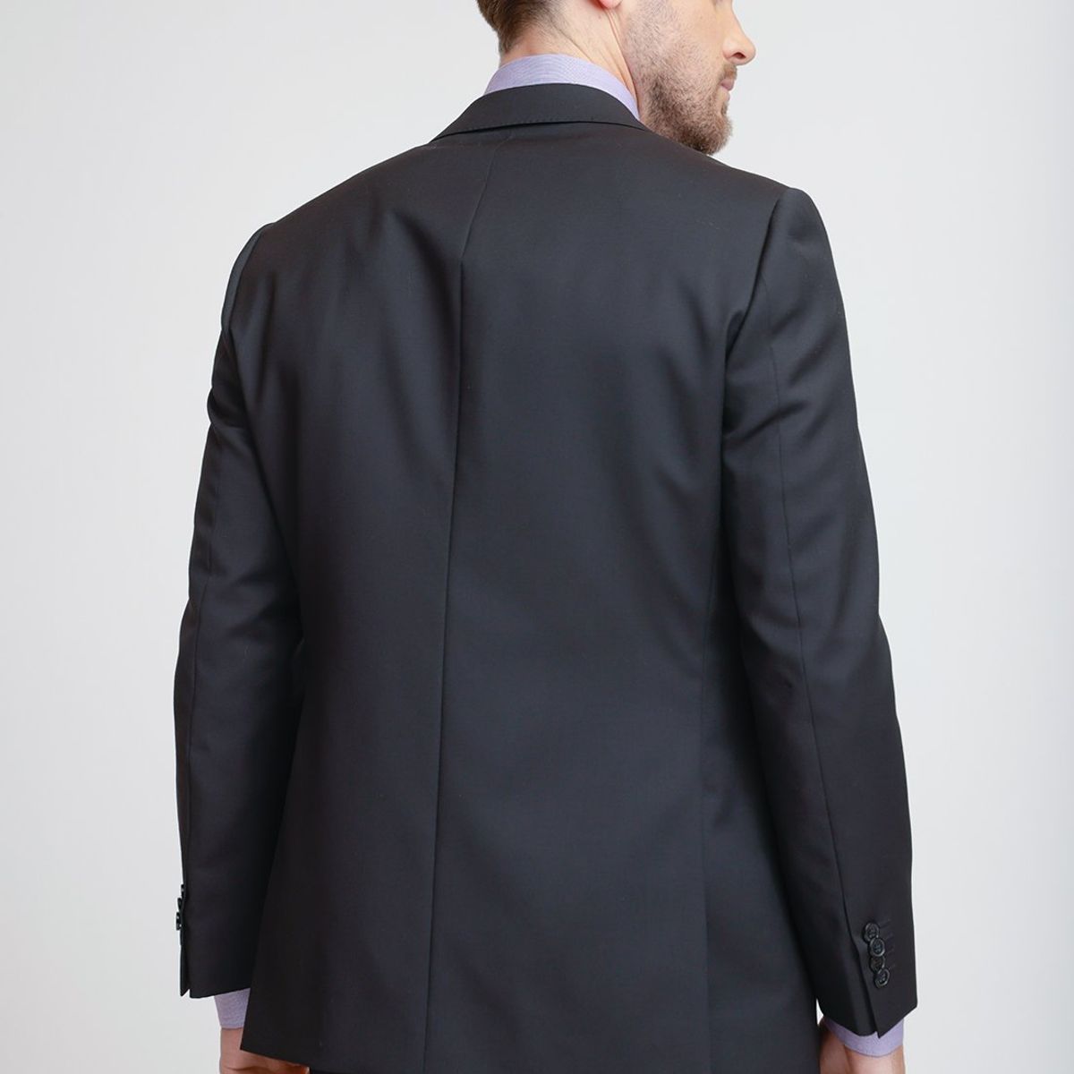 TRIAL - Chaqueta Hombre Formal Lana S100'S Liso Regular Mix&Color Negro