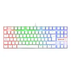 REDRAGON - Teclado Gamer Kumara K552 Blanco Rgb SW Red