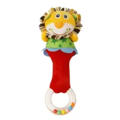 TEDMIMAK - Peluche Sonajero Suave de Mano para Bebés Leon