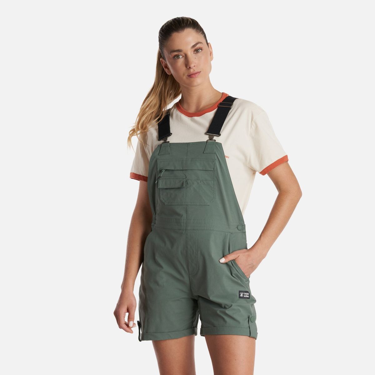 HAKA HONU - Jardinera Mujer Huertera Verde Musgo Haka Honu