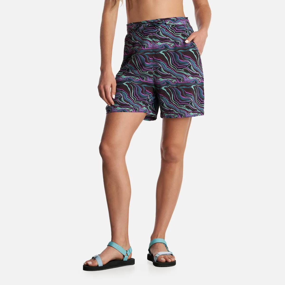 HAKA HONU - Short Mujer Jipoff Print Negro Haka Honu