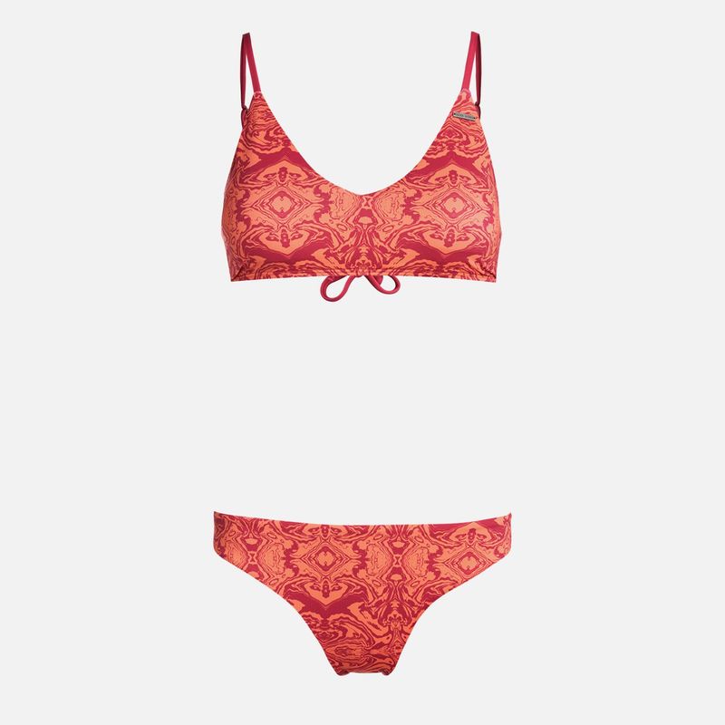 HAKA HONU - Traje de Baño Mujer Tuga Print Frambuesa Haka Honu