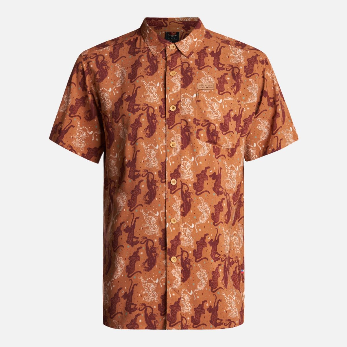 HAKA HONU - Camisa Hombre Anameizon Print Cafe Haka Honu