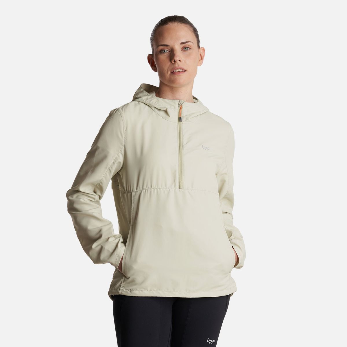 LIPPI - Chaqueta Mujer  Nightfall WindBreaker 1/4 Zip Hoody Jacket Menta Lippi