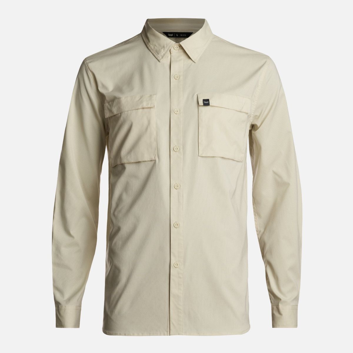 LIPPI - Camisa Hombre Rosselot Long Sleeve Q-Dry Shirt Beige Lippi