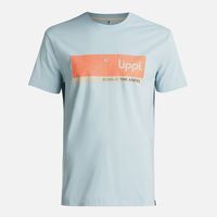 Polera Hombre Logo Front Print T-Shirt Celeste